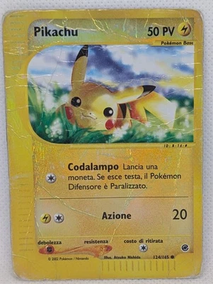 Pikachu 124/165 Expedition Base Set Reverse Holo Rare Pokemon TCG ITALIAN - Image 1 of 3