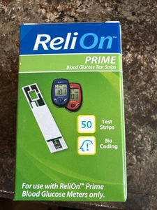 ReliOn Prime Blood Glucose Test Strips, 50 Count - Picture 1 of 2