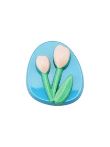 5pcs Tulip flower metal buttons for sewing and handmade 20x17mm - Picture 1 of 11