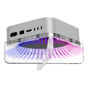 Klare Acryl Desktop Halterung für Mac Mini M4/M4Pro mit optimiertem Luftstrom - Photo 1/12