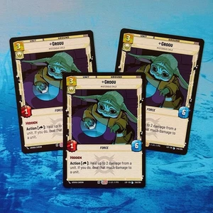 3x Grogu Niño Misterioso LOF Leyendas de la Fuerza SWU 246 Heroísmo Legendario L - Imagen 1 de 2
