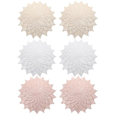  6 Pcs Modern Table Mats Decorative Dining Kitchen Hollowed Placemats - Bild 1 von 4