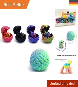Exquisites 3D-Drachenei Set - 5 Farben für bezaubernde Sammlung und Dekoration - Bild 1 von 9