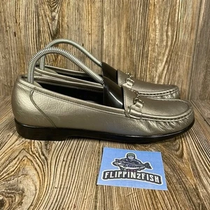SAS Tri Pad Comfort Slip On Shoes / Flats Leather Gray Women's Size 9.5 Slim - Picture 1 of 8