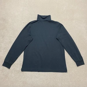 Peruvian Connection Jumper Men's Medium Black Pima Cotton Roll Neck Made in Peru - Picture 1 of 9
