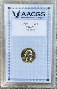 1960 PROOF WASHINGTON SILVER QUARTER NGC PF67 STUNNING BU UNC COIN (Slab2901) - Picture 1 of 2