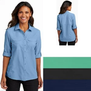 Port Authority ® Ladies Long Sleeve UV Daybreak Shirt LW960 Womens Sizes XS-4XL - Picture 1 of 26