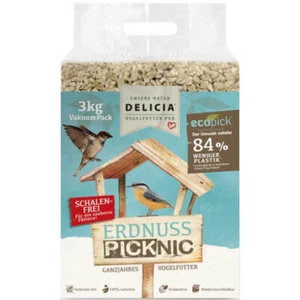 Delicia Vogelfutter Wildvogelfutter Gartenvogelfutter Erdnuss Picknic 3kg - Bild 1 von 1