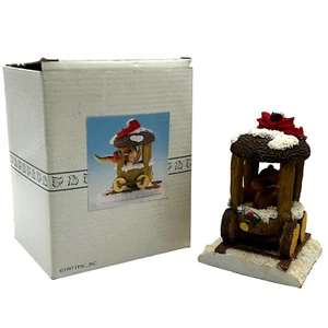 Fitz & Floyd Charming Tails CHAUNCEYS CHOO-CHOO RIDE Christmas Squirrel Figurine - Picture 1 of 11
