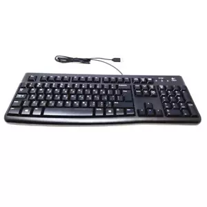 Logitech K120 Keyboard Wired USB Hebrew QWERTY Black 920-002494 - Picture 1 of 3