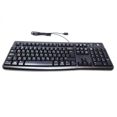 Logitech K120 Keyboard Wired USB Hebrew QWERTY Black 920-002494 - Image 1 of 3