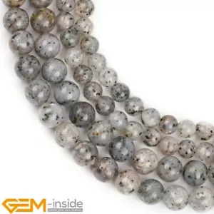 Dot Gray Strawberry Quartz Natural Gemstones Round Jewellery Making Beads 15" AU - Foto 1 di 25