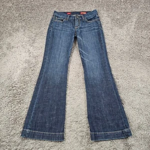 Express Jeans Women 2 R Flare Low Rise Dark Wash Stretch Denim Eva Fit 27x31 - Picture 1 of 14