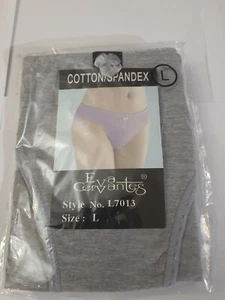 Eva Cervantes Gray Bikini Panty Large Cotton/Spandex Soft Super Stretchy New - Picture 1 of 3