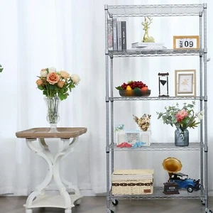 5 plantas estantería de pie estantería de almacenamiento de metal estantería de cocina estantería de baño DE - Imagen 1 de 13