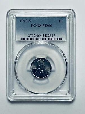 1943-S Lincoln Wheat Reverse Cent PCGS MS66 - Image 1 of 4