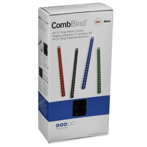 NEW GBC Plastic Binding Spine 21 Loop 12mm A4 Black 100 Combs - Picture 1 of 1