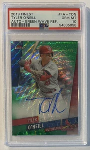 Tyler O'Neill - 2019 Topps Finest Autograph Green Wave Refractor /99 PSA 10 - Picture 1 of 2