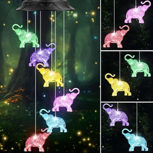 Birthday Gifts for Women Mom Grandma, Gardening Gifts for Women, Elephant Solar - Picture 1 of 12