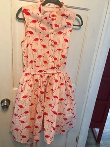 176 Amazing Modcloth Flamingo Dress S Nwt - Picture 1 of 7