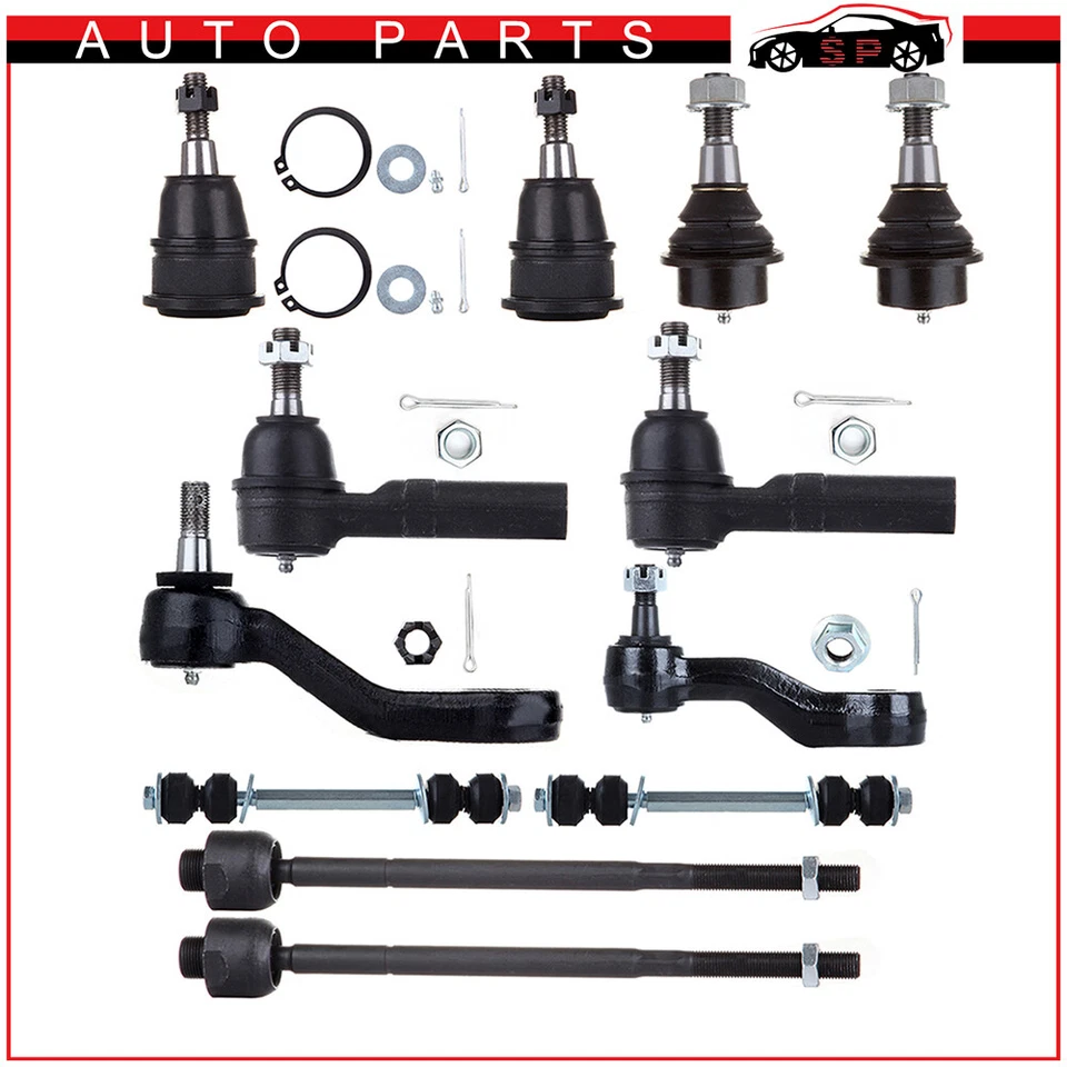 12pcs For 2003-2005 GMC Savana 2500 Front Ball Joint Tie Rod Sway Bar Pitman Arm - Изображение 1 из 1