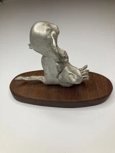 Small Aluminum Poured Sculpture Water Art - Alcoa Reynolds Estate Find - Picture 1 of 5