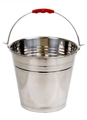 12Ltr Stainless Steel Bucket with Handle  Heavy Duty Quality 15L Marine Pail - image 1 of 4