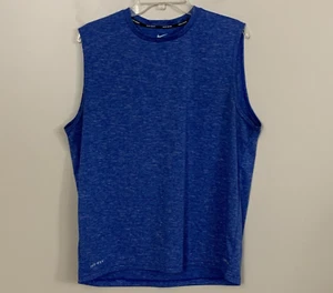 Camiseta sin mangas Nike Dri Fit grande para hombre azul sin mangas adulto natación UPF 40+ nueva Er - Imagen 1 de 7