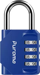 1 Pack Combination Lock for Locker 4 Digit Outdoor Waterproof Padlock for School - Picture 1 of 7