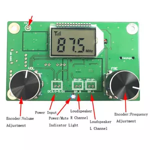 FM Radio Receiver Module Frequency Modulation Stereo Receiving With LCD Display - Bild 1 von 2