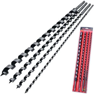 Neilsen 4pc 600mm Long Auger Wood Woodworking Bit Set 8mm 12mm 16mm 24mm - Picture 1 of 3