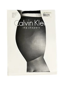 Calvin Klein The Shapers Total Shaper Opaque Pantyhose Style 956 Size B Black - Picture 1 of 3