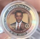 Pièce commémorative épreuve en argent discours de la vie de Barack Obama en couleur /9999 rare