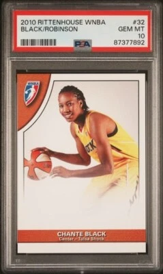 2010 Rittenhouse WNBA Chante Black/Schlonda Dorrell Robinson PSA 10 Tulsa Shock - Image 1 of 2