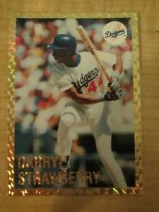 1991 Playball USA Gold Foil MLB Darryl Strawberry Los Angeles Dodgers - Bild 1 von 2