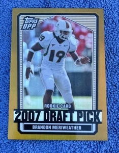 2007 Topps Draft Picks Chrome Brandon Meriweather Rookie Gold Refractor /25 - Picture 1 of 2