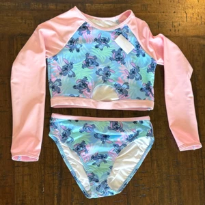 Disney STITCH Girls Size 6 Bathing Suit 2 Piece Swimsuit BRAND NEW! - Picture 1 of 6