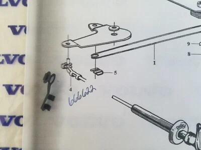 Clip de bloqueo de cable estrangulador motor Volvo 122S B18 B20 62-69 No. 4 en foto Foto 1 de 2