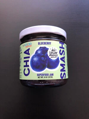 Chia Smash Blueberry Fruit Spread Jam Lot Oswald 2025 Keto Paleo No Sugar Added - Image 1 of 3