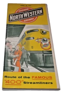 APRILE 1957 C&NW CHICAGO & NORTH WESTERN SYSTEM ORARIO PUBBLICO - Foto 1 di 1