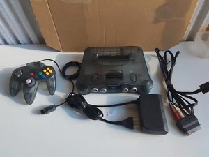 Console Nintendo 64 Couleur Noir Transparent !!! - Imagen 1 de 11