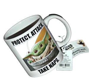 Taza de café Star Wars 20 oz Jumbo cerámica proteger ataque tomar siestas bebé Yoda - Imagen 1 de 6