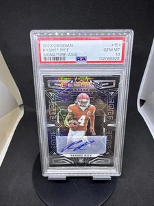 2023 Panini Obsidian - Rashee Rice #151 Asia Auto PSA 10 POP 1 - Picture 1 of 2