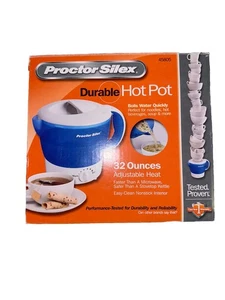 Proctor Silex Durable Hot Pot 32 Oz Adjustable Heat Electric Kettle Open Box New - Picture 1 of 3