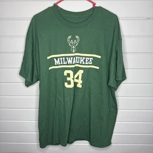 Milwaukee Bucks Shirt Erwachsene X-Large grün Kurzarmshirt NBA Giannis Herren - Bild 1 von 5