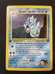 Pokémon Gym Challenge 1st Edition Giovanni’s Gyarados Holo Rare 5/132 LP WOTC - Picture 1 of 8