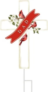 24”x12” Papa Kreuz mit Kardinals Gedenkpfahl  - Bild 1 von 1