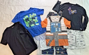 Boys Sizes 7 & 8, Clothing Lot of 7 Items, Fortnite, Minecraft, Star Wars - Picture 1 of 9