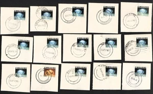ZIMBABWE 1982 LALAPANZI- LUVEVE- TENGWE & MORE- 15 POSTMARKS ON PIECE T463 - Foto 1 di 4