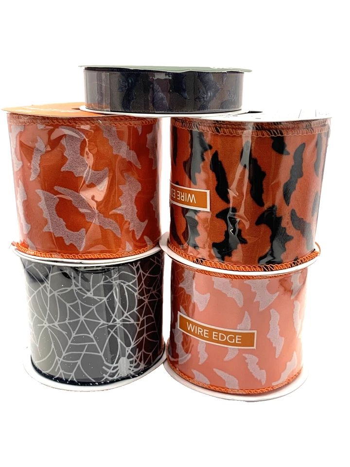Place & Time Halloween Ribbon Spools Lot Of 5 - Image 1 of 1